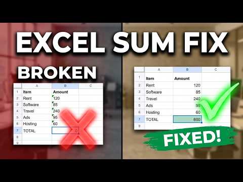 Excel SUM Not Working Stop Making This Mistake!