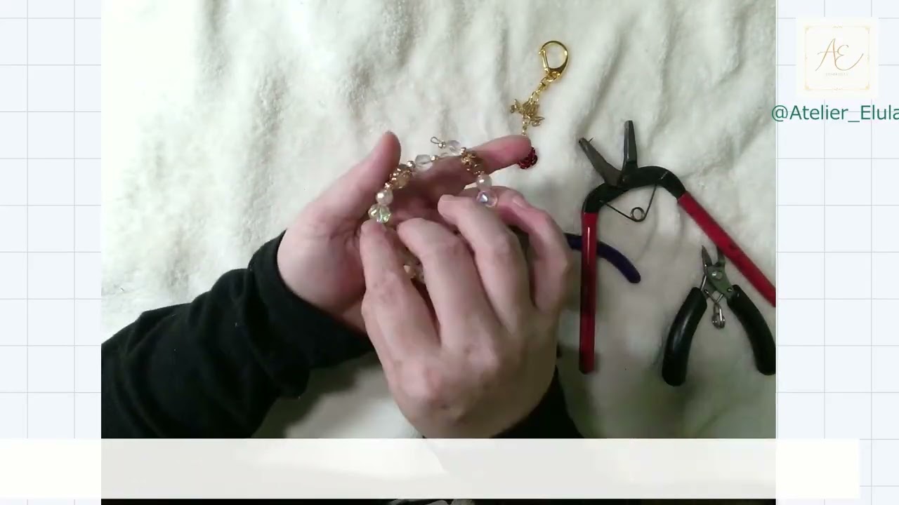 【ハンドメイド】雰囲気モチーフの薔薇キーホルダー制作｜童話シリーズ・真実の愛｜アトリエエル―ラ