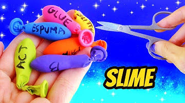 Making SLIME with MINI BALLOONS | Slime Balloon Cutting