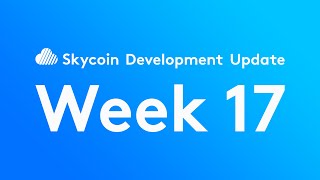 Skycoin Development Update: Week 17