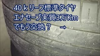 ４０Kリーフオーナーの言いたい放題  標準タイヤエナセーブ減りが早い！