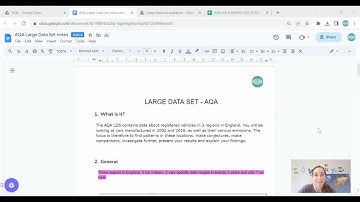 Large Data Set AQA