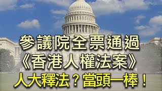 美國參議院《香港人權與民主法案》通過！中共人大法工委、港澳 ...