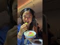 what I ate on a 13 hour flight in business class from Korea to Canada #shorts #travel #airplane