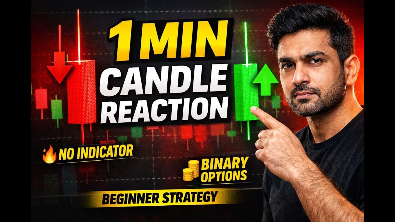 1 Minute Candle Reaction Based Trade | Binary Options - YouTube