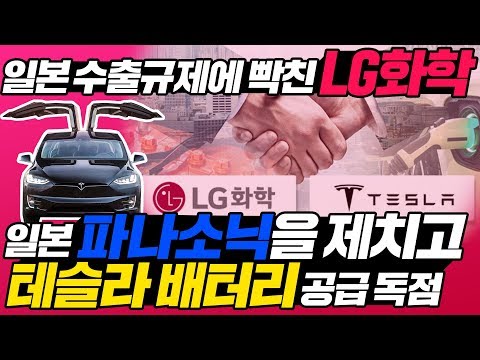 일본 수출규제에 빡친 LG화학 일본 파나소닉을 제치고 테슬라 배터리 공급 독점 l <strong>LG</strong> Chem monopolizes <strong>Tesla</strong> battery [SUB ENG]