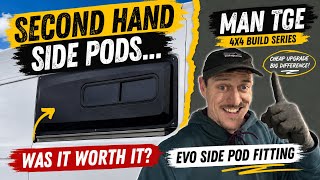 CUTTING the BIGGEST holes in our self build camper / EVO side pod fitting