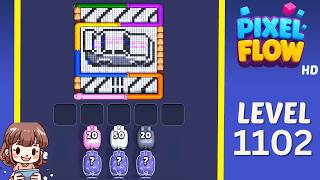 Pixel Flow Level 1102 Solution Walkthrough