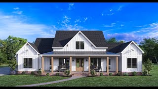 MODERN FARMHOUSE PLAN 4534-00099 WITH INTERIOR