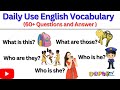 Daily use english vocabulary examples  learn interrogative sentences  listen and practice