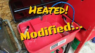 Northern Tool, Harbor Freight parts washer must have modifications and upgrades!  Adding Heat!