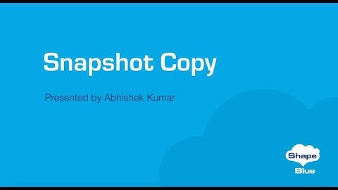 Snapshot Copy | CloudStack 4.19 Feature First Look
