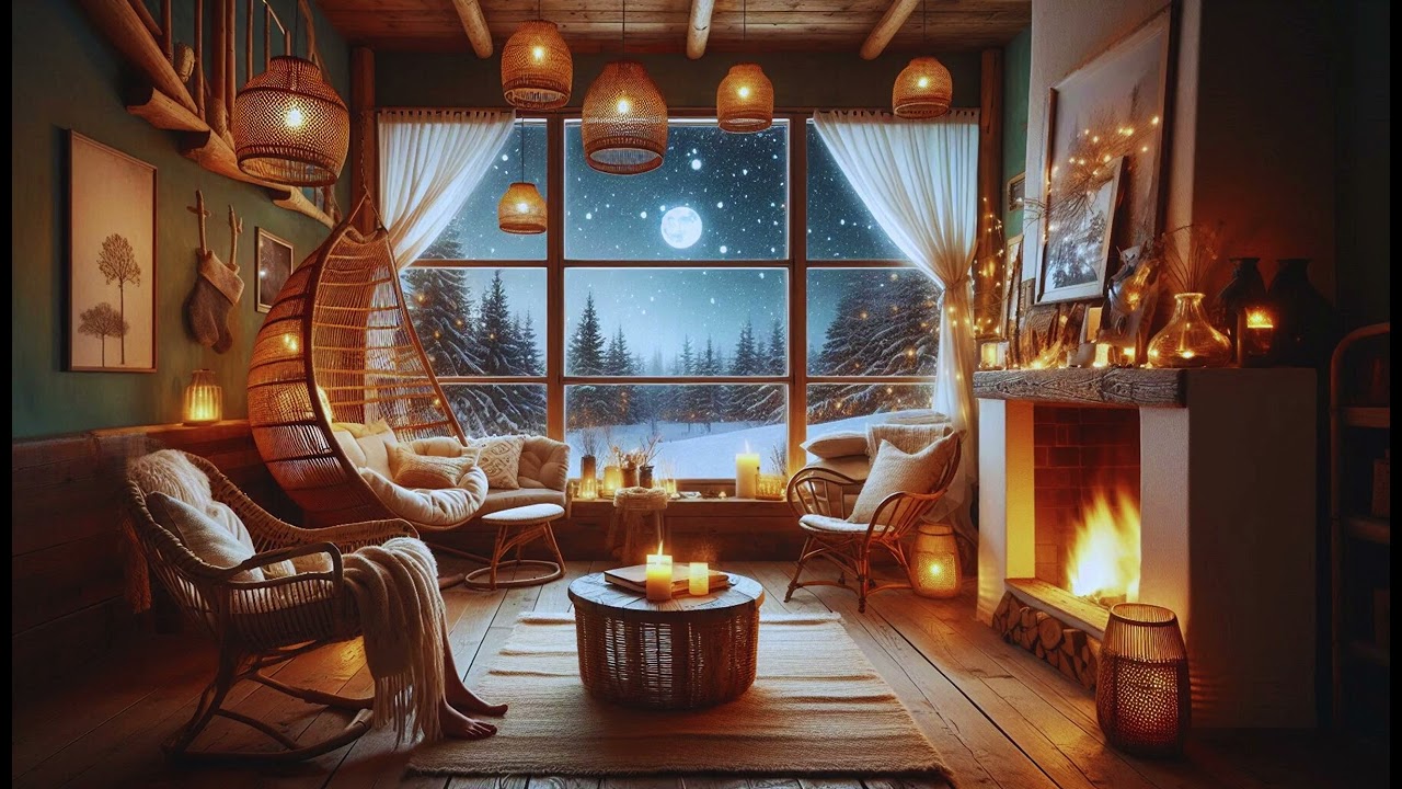 Fireplace Fairy Tale 💛 Smooth Piano Saxophone for An Evening When the World Slows Down 💛