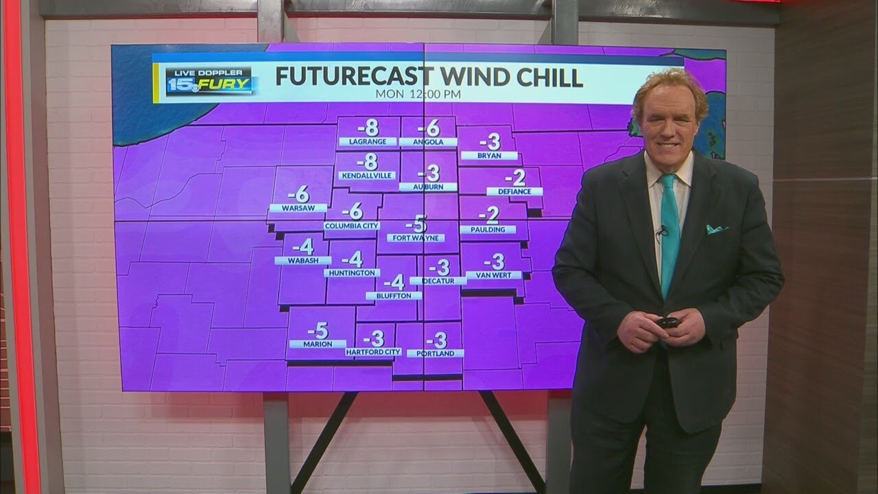 Gusty winds continue as well as bitterly cold wind chills - YouTube