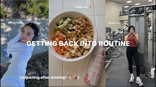 HOW TO GET BACK INTO A ROUTINE: healthy habits, adjusting after moving, + finding motivation! 🏠🤍📦
