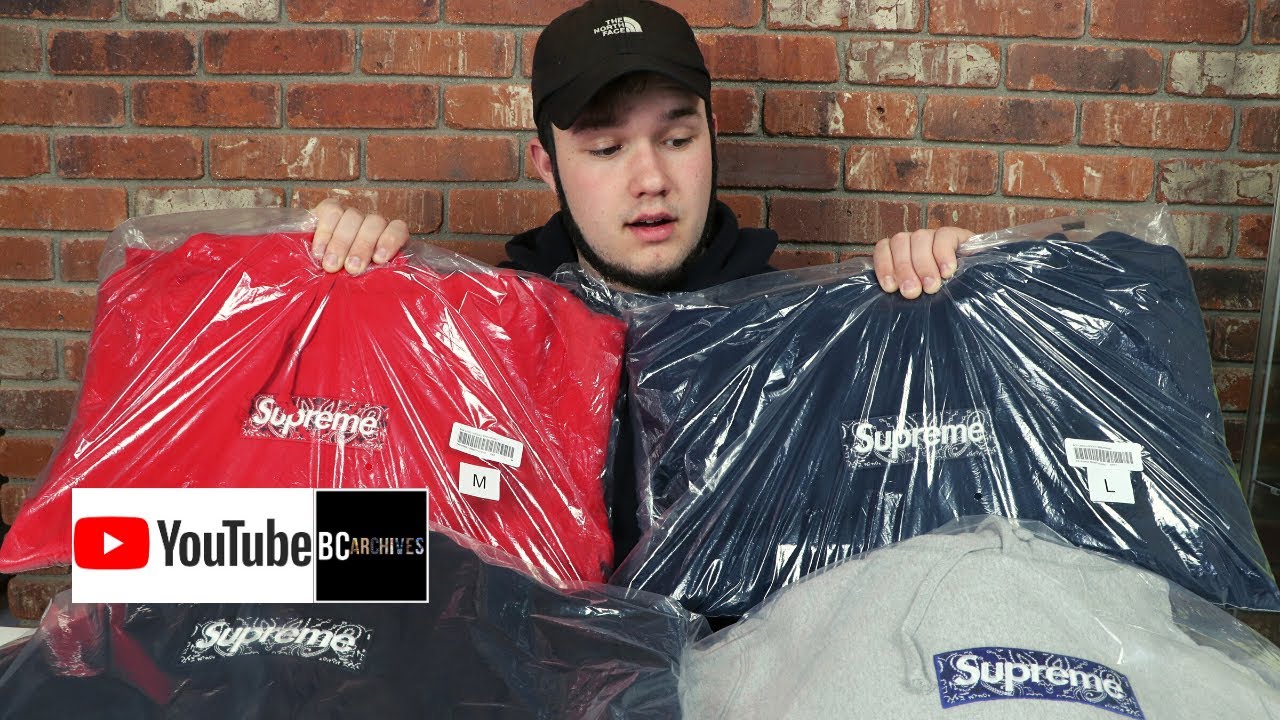 SUPREME BANDANA BOX LOGO HOODIE | ALL FOR RETAIL! - YouTube