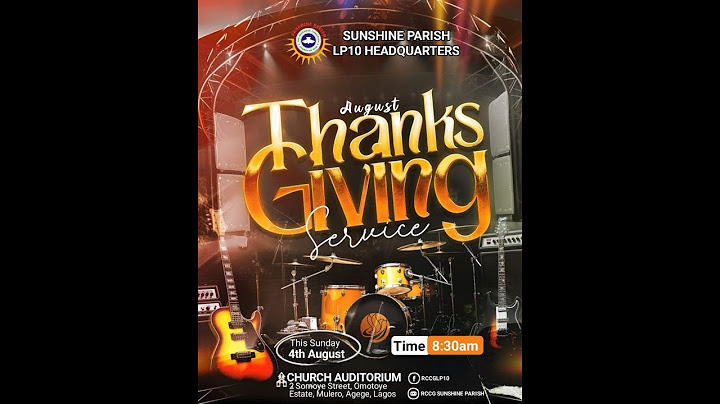 YOU ARE WATCHING AUGUST THANKSGIVING SERVICE || 4TH AUGUST, 2024.
