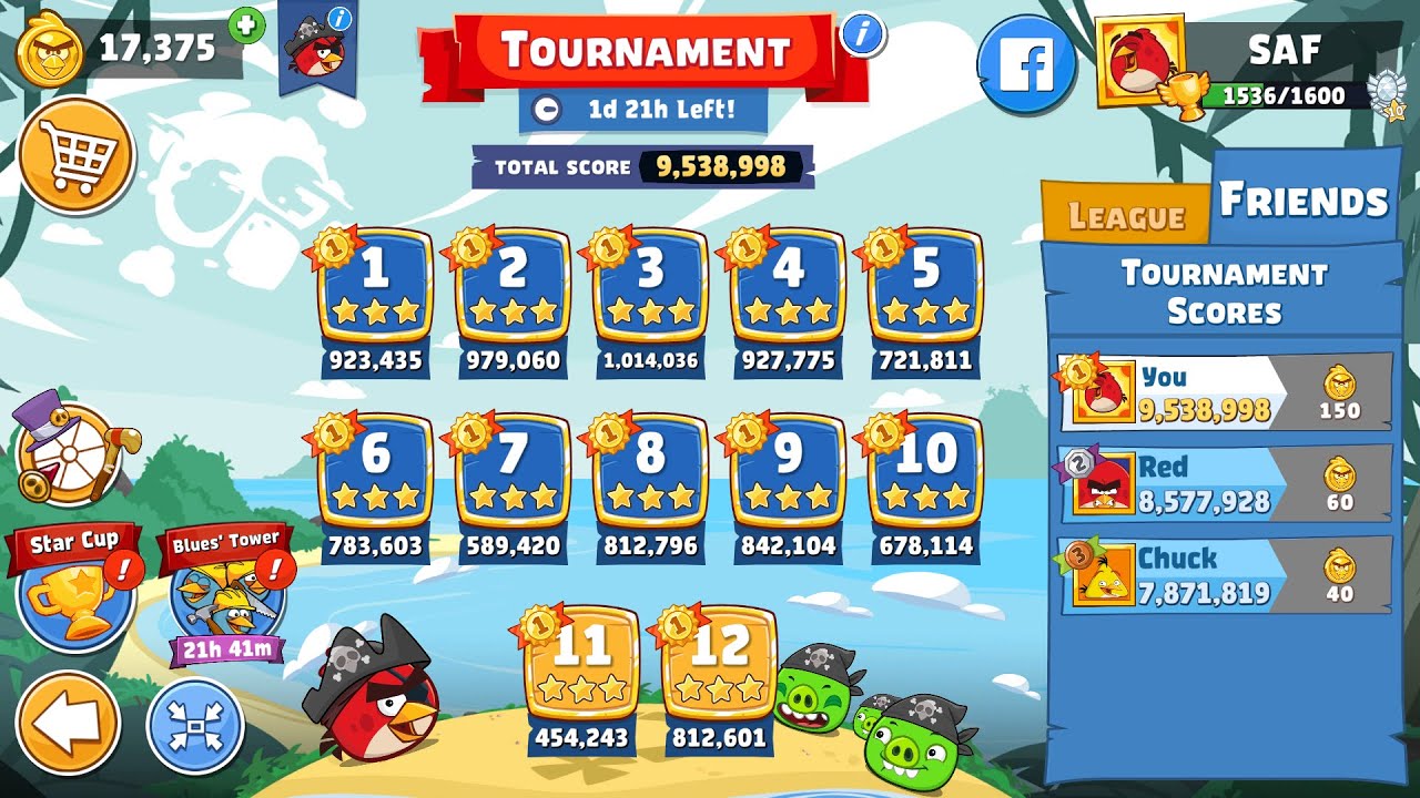 Angry Birds Friends. Tournament (01.02.2025). All levels 3 stars. Passage from Sergey Fetisov