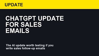 ChatGPT's New Follow-Up Feature: Sales Emails Made Easy
