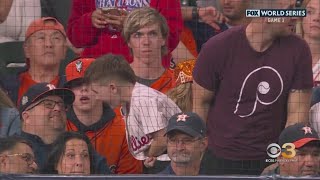 Young Phils fan and the Astro fan he yelled at talk to CBS3