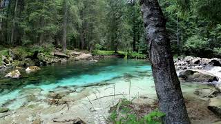 Beautiful Turquoise River Tropical River Amazing Sound, Peaceful Environment Río Hermoso