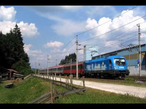 7 ÖBB Trains all in a row