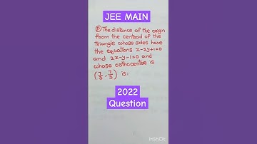 Distance of the origin from the centroid of the triangle
