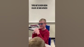 Thumbnail of A principal surprised a student with color blind glasses ❤️👏