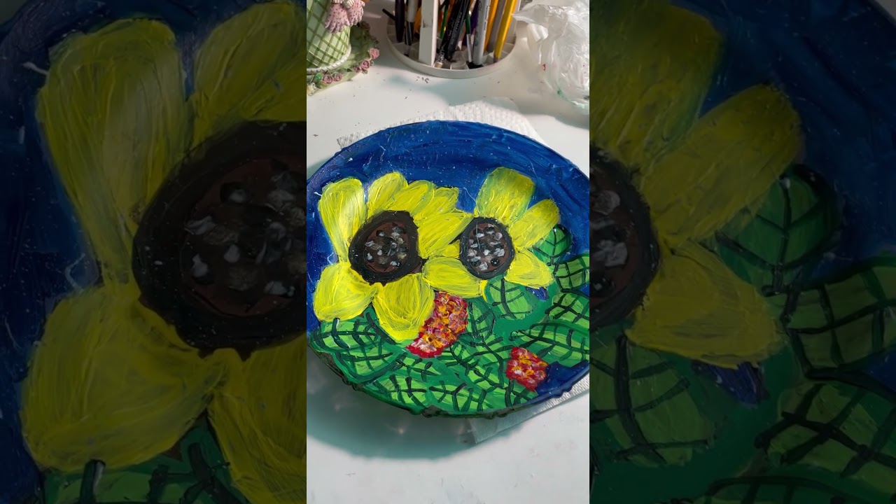 Sunflower 🌻 plate 👩‍🎨