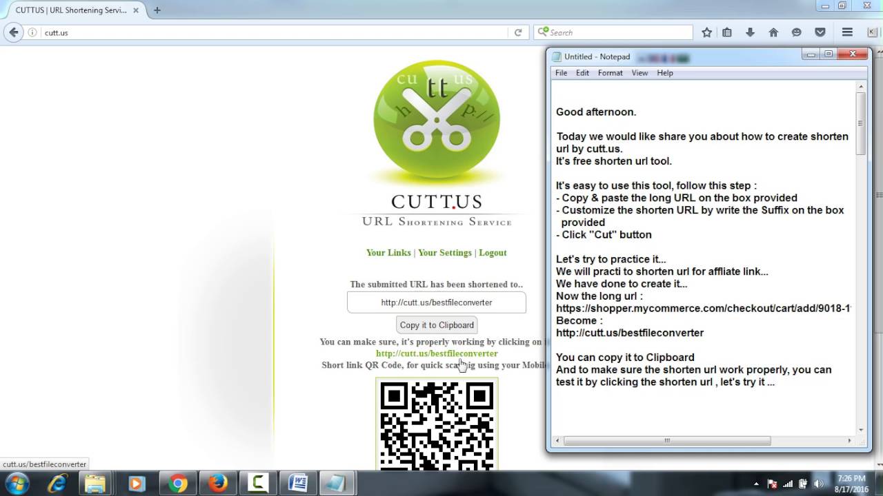 Internet marketing strategy : shorten url by cutt.us - YouTube