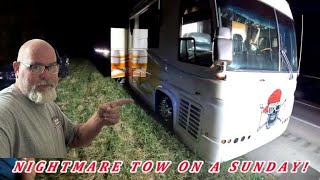 NIGHTMARE TOW! I HATE MOTORHOMES!