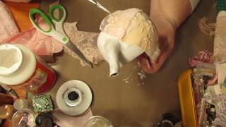 Tutorial crazy Patchwork on a teapot P1