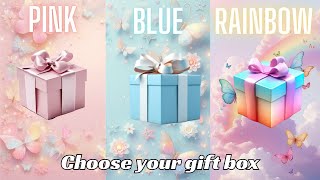 Choose Your Gift.! Pink, Blue or Rainbow 💗💙⭐️ How Lucky Are You? 😱 #giftboxchallenge #chooseyourgift