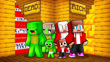 JJ and Mikey: NOOB vs PRO Choose A Slide Family Battle in Minecraft - Maizen