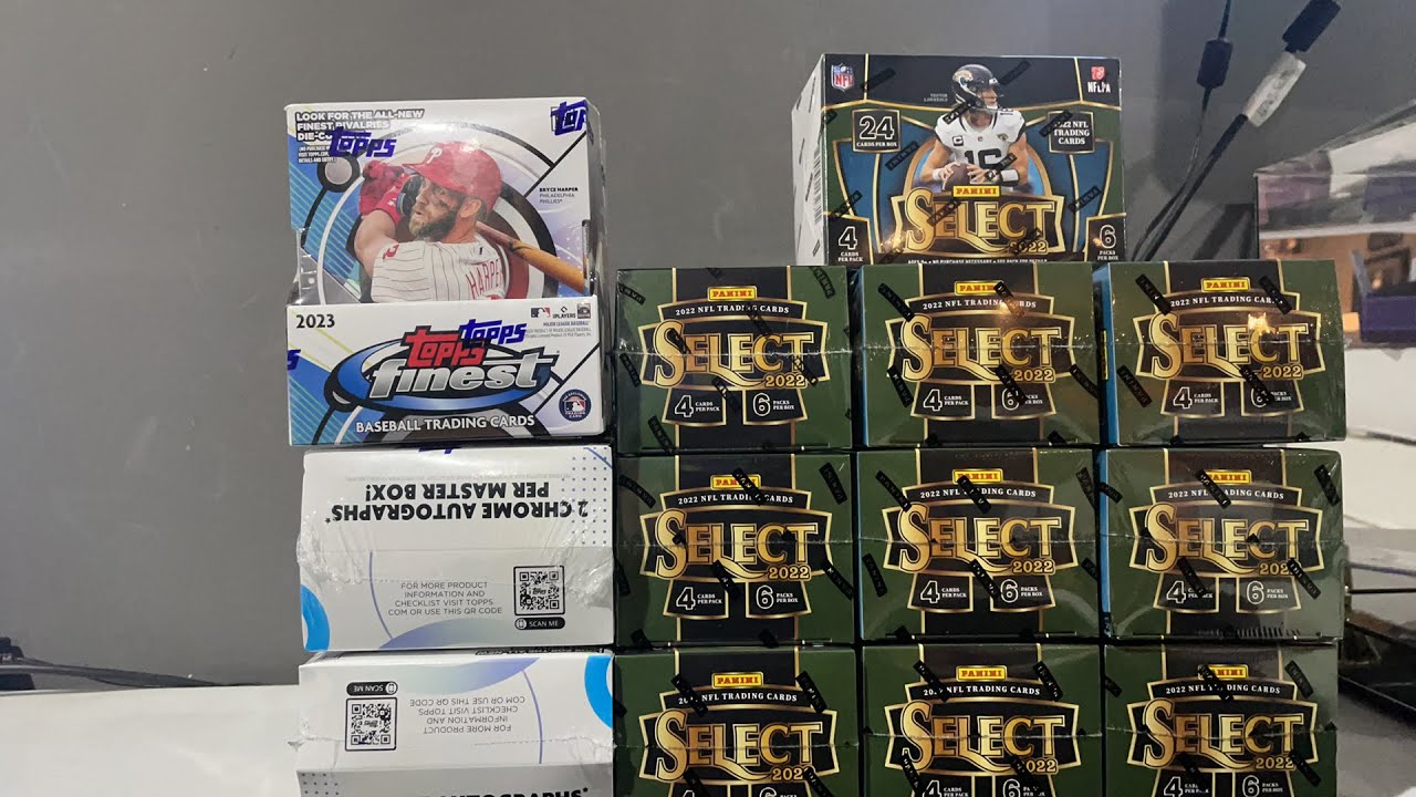 2023 Topps Finest 3 Hobby Box Break & 2022 Select NFL 10 Blaster 1/2