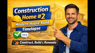 Construction Home #2 | Modern House Build Step by Step Timelapse