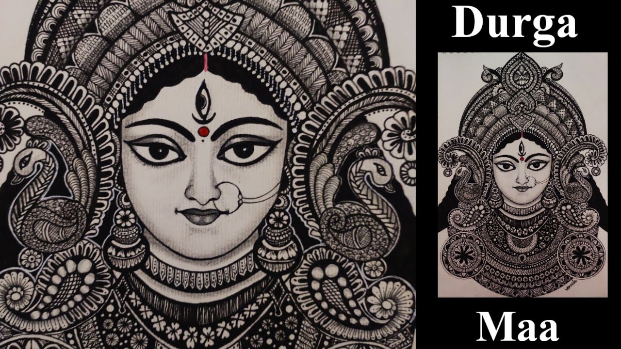 Holiday Drawing – 3 : Goddess Durga Devi Mandala Work – Meghnaunni.com