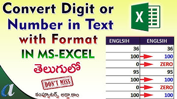 Convert Digit or No in Text with Format in Excel || IMP Trick || computersadda.com