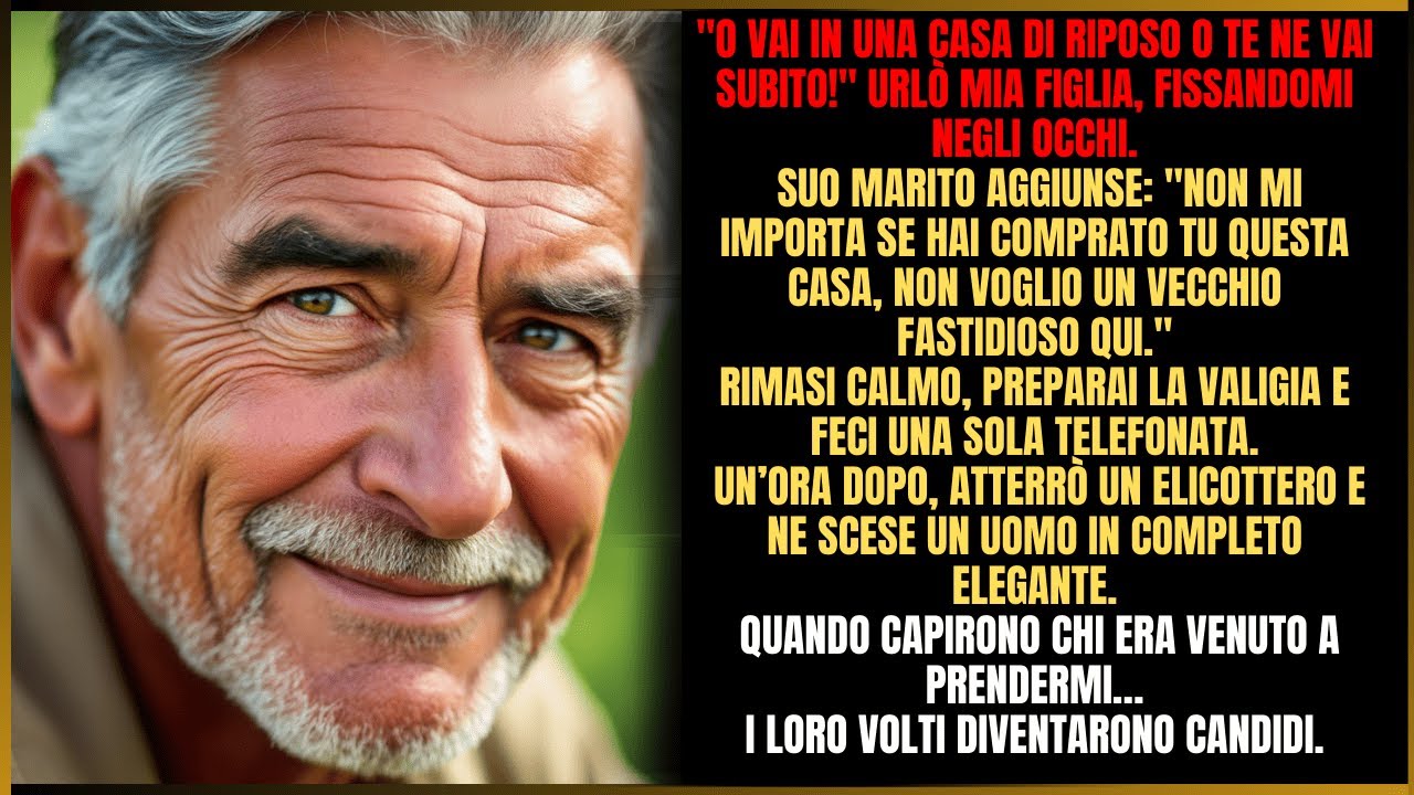 «Casa di riposo o strada!», gridò mia figlia. Un’ora dopo, tudo mudou.