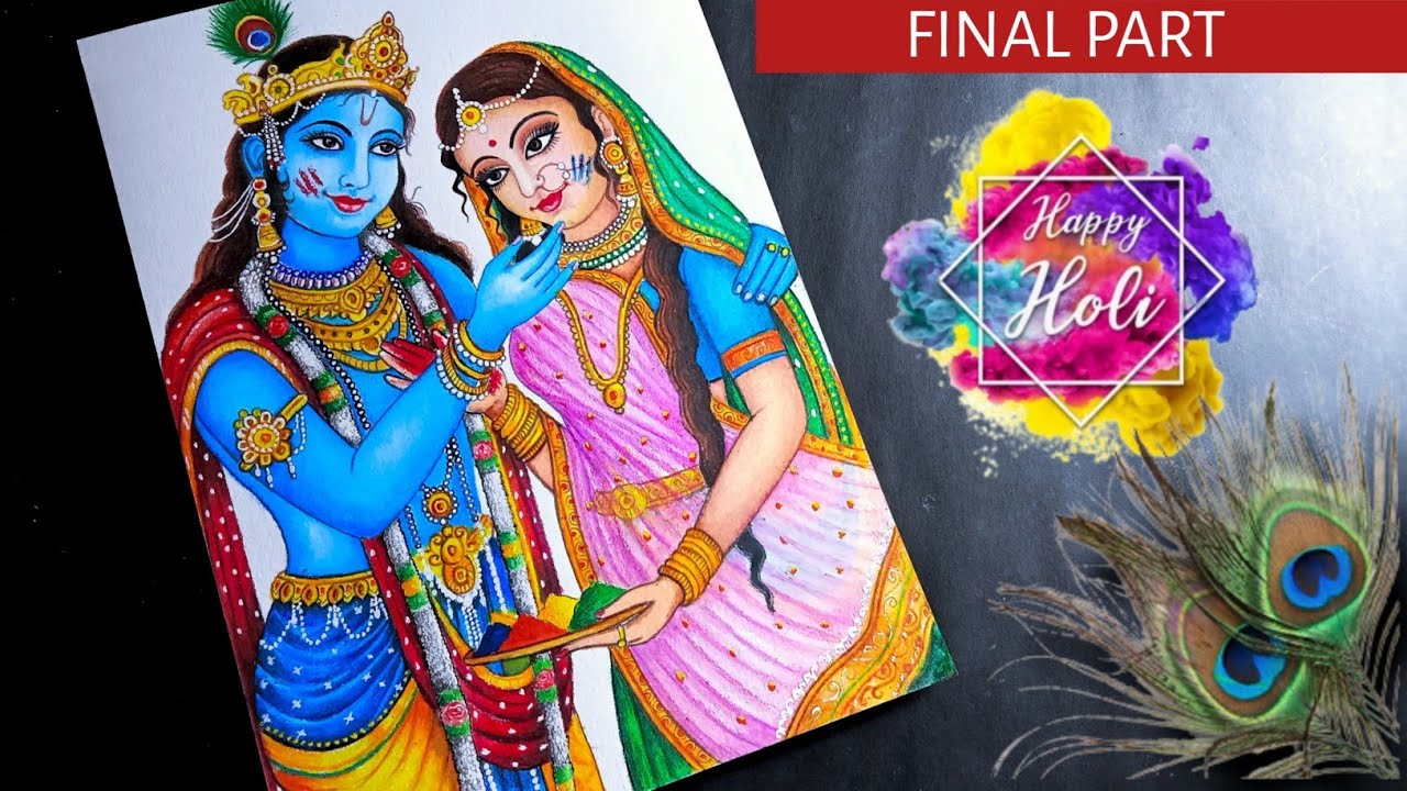 Happy Holi Drawing Oil Pastel Easy 🟠 Happy Holi Drawing Scenery 🟡 How to Draw  Holi Festival Scenery🟢 You will Know, Happy Holi Drawing oil pastel  easy... | By How to Draw /