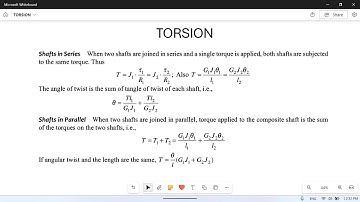 Torsion in shafts: 16 : Numerical problem: Shafts in series and parallel