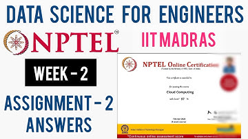 Data Science For Engineers NPTEL Assignment 2 Answers | NPTEL Data Science For Engineers Week 2 Quiz