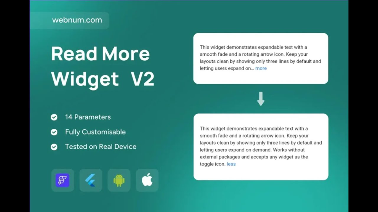 FlutterFlow Read More ✨ Read Less Widget 💫 