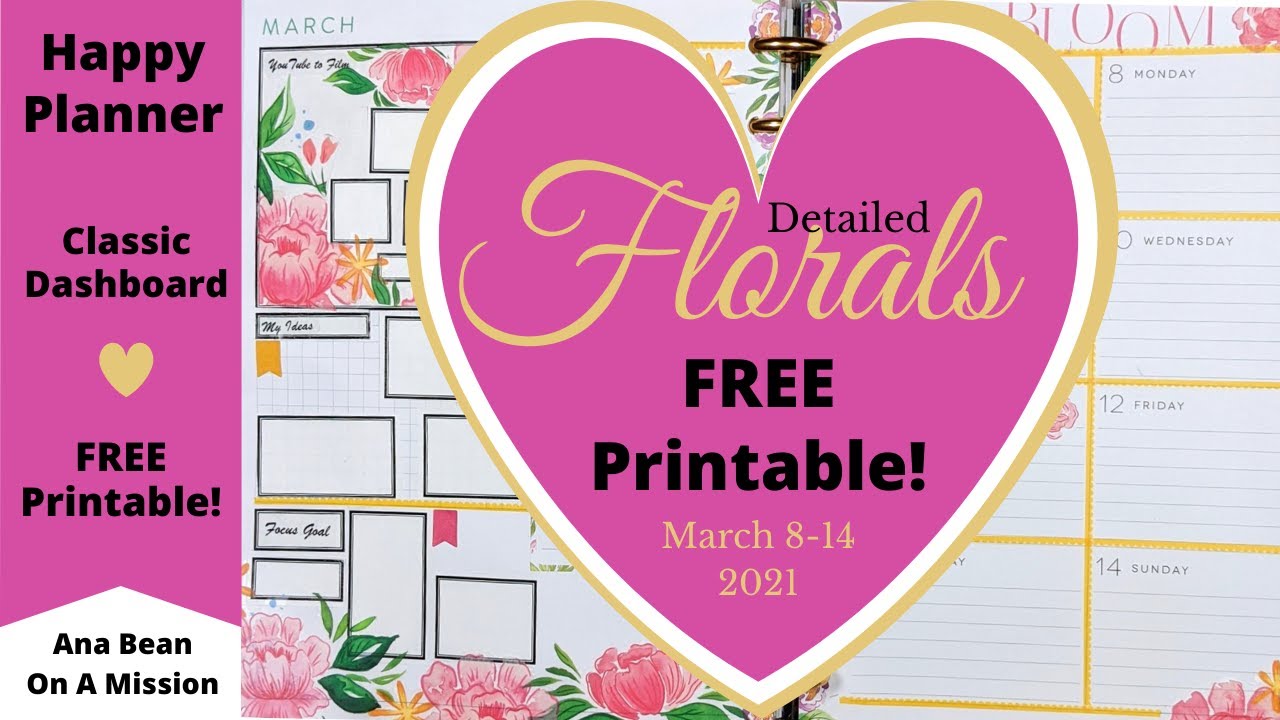 Happy Planner - Plan With Me - Classic Dashboard - FREE PRINTABLE PDF