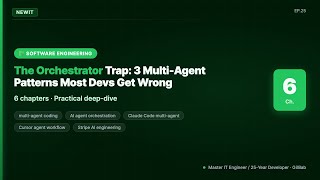 The Orchestrator Trap: 3 Multi-Agent Patterns Most Devs Get Wrong | #NEWIT