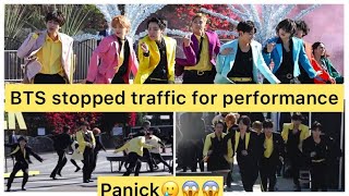 BTS Stop Traffic To Film Scenes For Guest Appearance On The James Corden Show 2021
