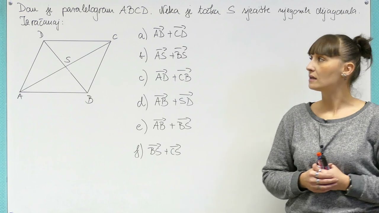 Zbrajanje vektora : Zbroji vektore (paralelogram)