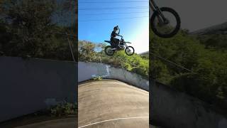 145 ft jump in Hawaii Drain🙌🏼 Ski jump on a #dirtbikes #dirtbikesarecool #evelknievel #stunts