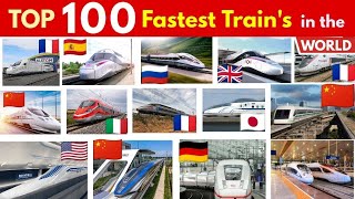 TOP 100 FASTEST TRAIN'S IN THE WORLD | High - Speed Bullet Train's ,