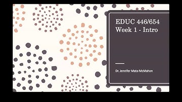 Week 1 - Intro to Language and Literacy Development